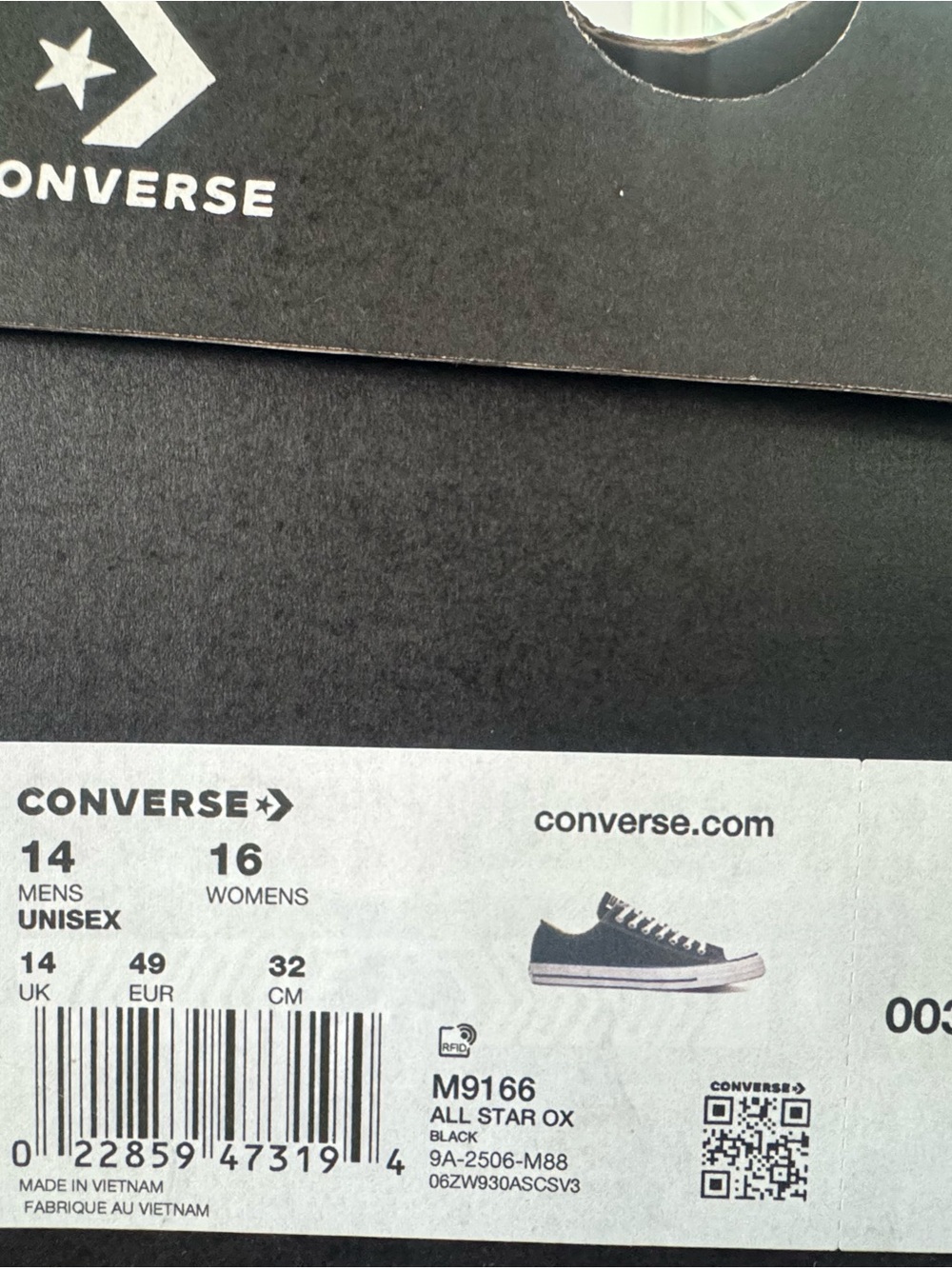 Converse Black Low-Top All Star OX Men's Sneakers - Picture 2 of 4